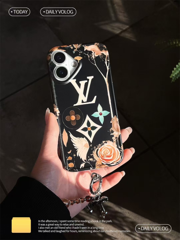 ルイヴィトン iPhoneケース ビーズ モノグラム Louis Vuitton アイフォン16ケース 人気ブランド 女性 30代 スマホケースiphone15/14 おしゃれ チェーン アイホンケース 高級 - Image 2