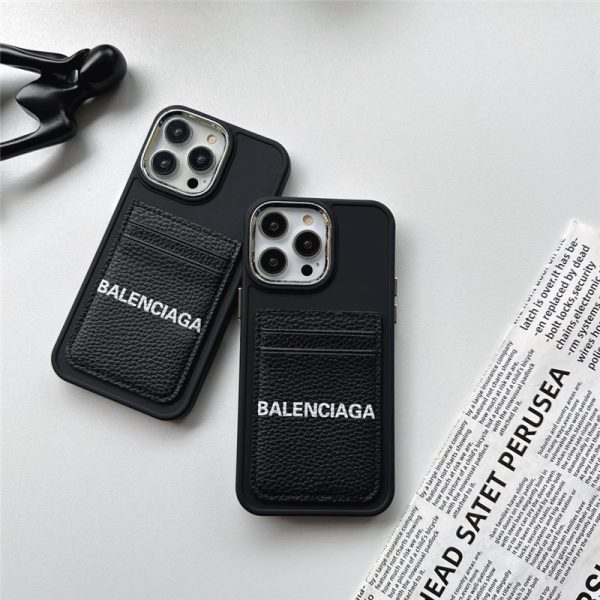 iphone16/16pro/15/15pro ケース バレンシアガ iPhone14/14pro ケース カード収納 balenciaga iphone13promax/13 ケース ブランド メンズ iphone 黒 に 合う ケース iphone12/11 携帯カバー - Image 2