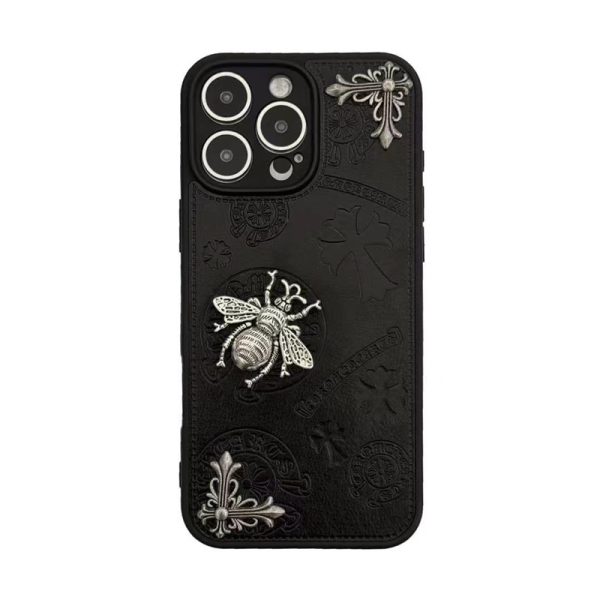 クロムハーツ iPhone16/16proケース CHROME HEARTS おしゃれ iphone14/13pro ケース ハイブランド メンズ スマホケースiphone かっこいい チャーム付き - Image 10