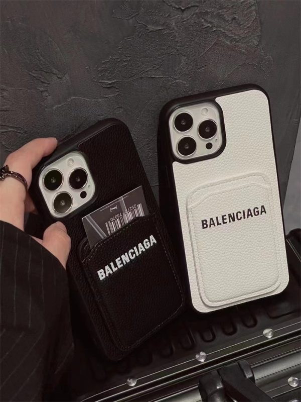 バレンシアガ iphone16ケース ペア スマホケース iphone15/14/13 海外 セレブ 愛用 iphone12pro max ケース BALENCIAGA 携帯カバー 人気 アイフォンケース カード収納 - Image 2