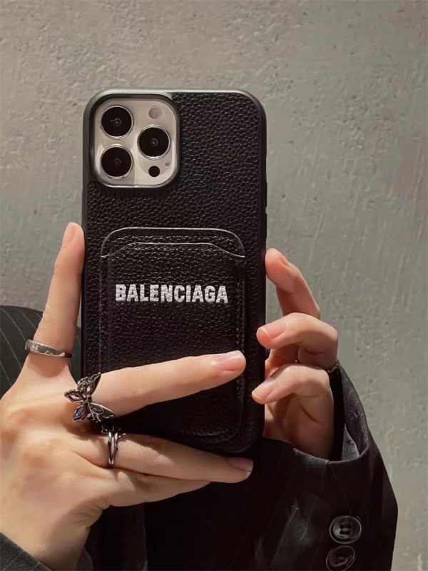 バレンシアガ iphone16ケース ペア スマホケース iphone15/14/13 海外 セレブ 愛用 iphone12pro max ケース BALENCIAGA 携帯カバー 人気 アイフォンケース カード収納 - Image 4