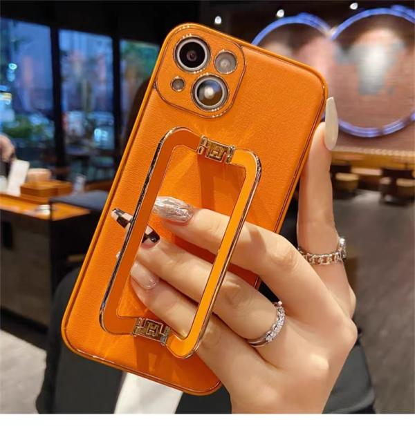 エルメス iphoneケース スマホケース ブランド iphone16 ケース hermes アイフォン15/14pro ケース 人気ブランド 女子 IPhone13/12/11ケース おしゃれ ハイブランド スタンド付き - 画像 (2)